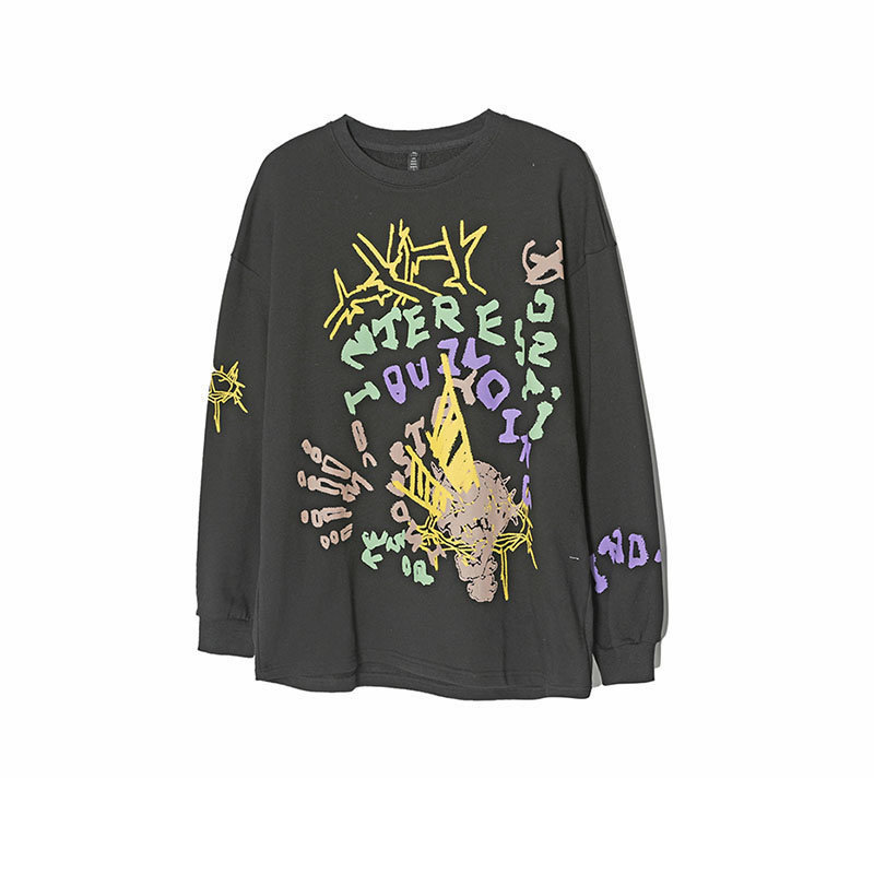 XITAO New Spring Clothing Sweatshirt Hip Hop Doodle Pattern Women Tops Korean Style O Neck Plus Size Streetwear DMY3539 T200311