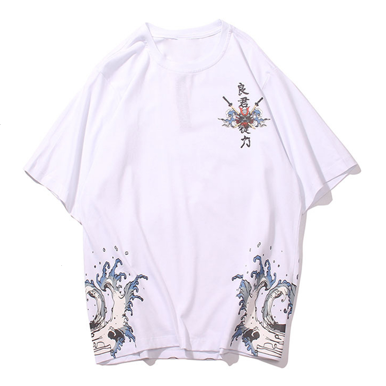 Aelfric 2021 New Eden Hip Hop Samurai Flowers t Men Streetwear Harajuku Japanese Style Oversized Short Sleeve Summer Tees Shirts T146