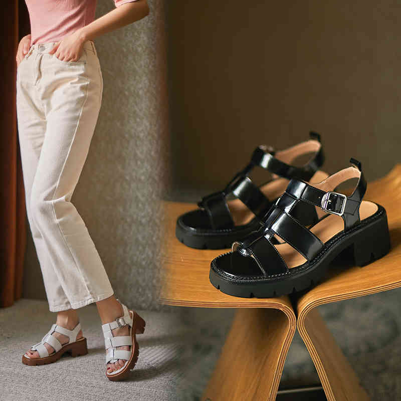 sandals women's warm sandals genuine leather summer shoes 22-24.5 in full senior sheep's all-match buckle classic 35rt, Black
sandals women's warm sandals genuine leather summer shoes 22-24.5 in full senior sheep's all-match buckle classic 35rt, Black