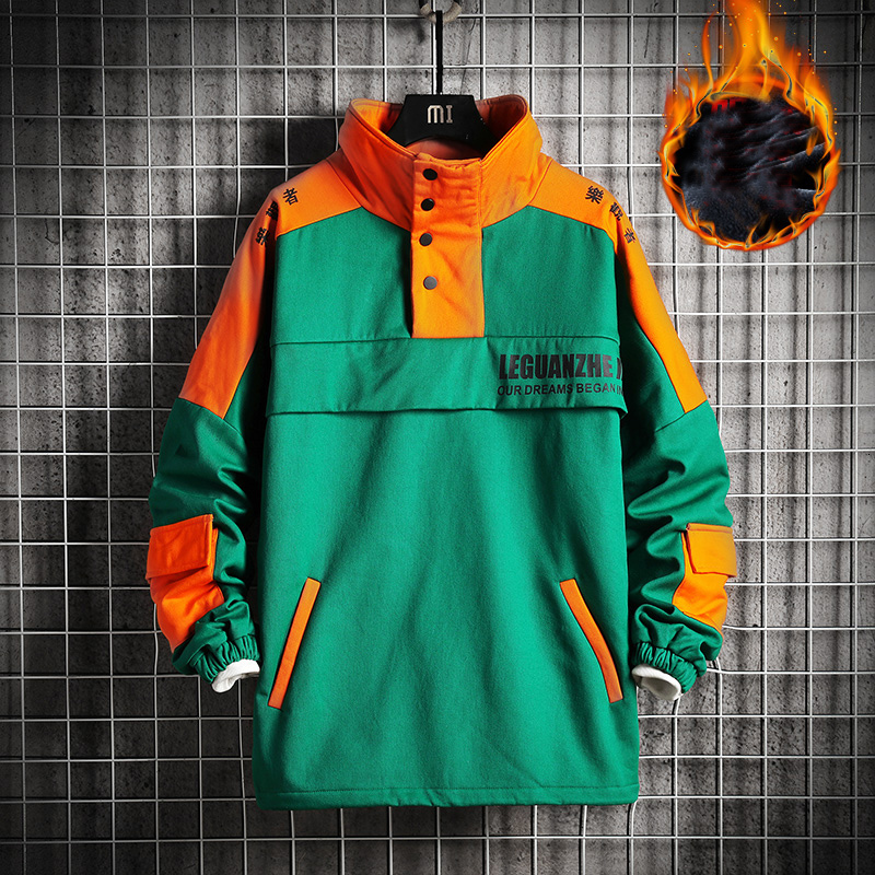 2021 New Men Hooded Jackets Streetwear Autumn Loose Casual Warm Jacket Outwear Coat Hip Hop Men's Windbreaker Plus Size Drop Shipping Quqo, Green
2021 New Men Hooded Jackets Streetwear Autumn Loose Casual Warm Jacket Outwear Coat Hip Hop Men's Windbreaker Plus Size Drop Shipping Quqo, Green