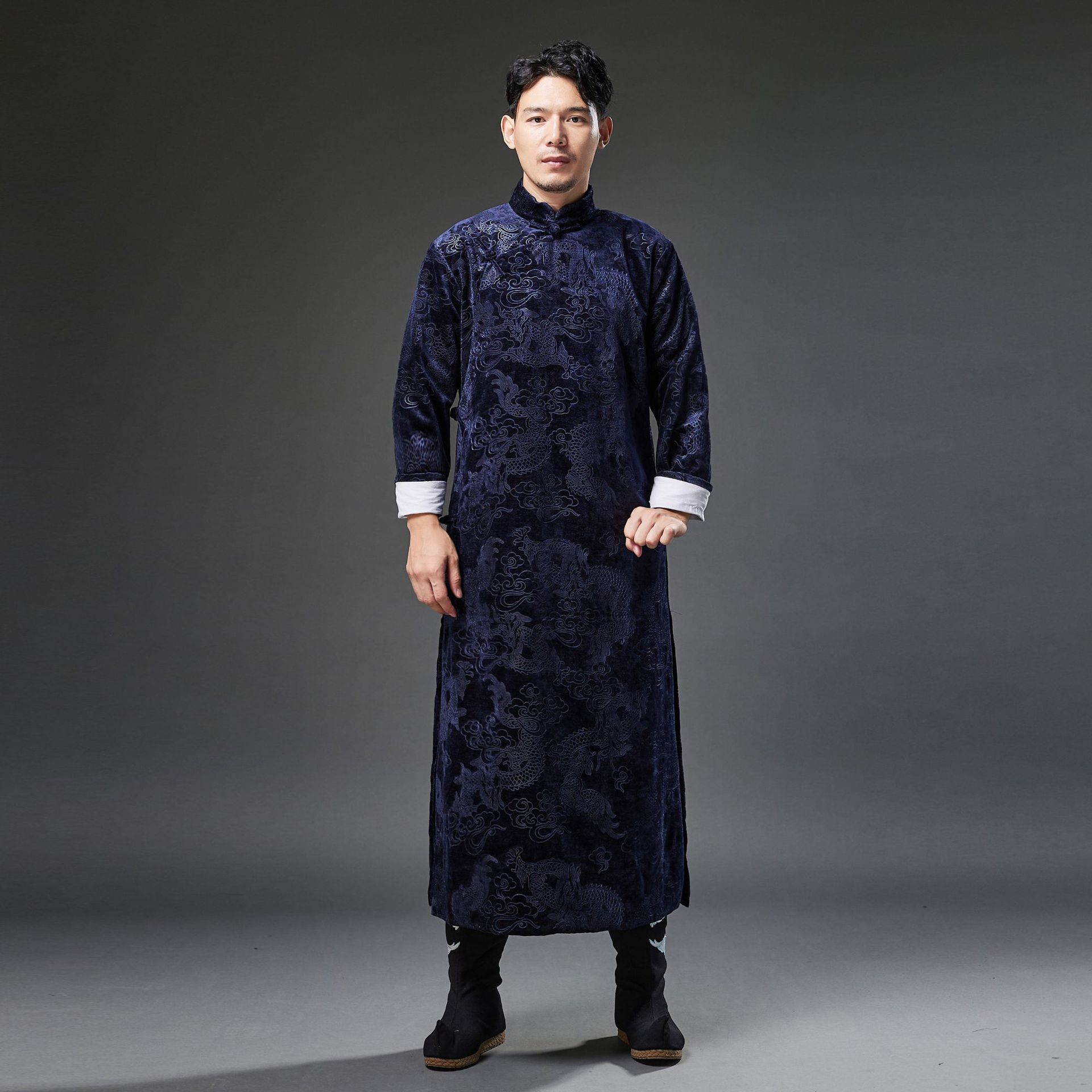 Ethnic clothing Tang suit Oriental wedding party cheongsam vintage Hanfu dragon robe Traditional men gown Chinese New Year costume