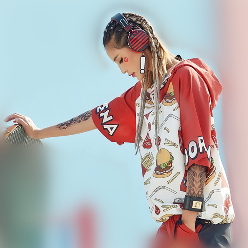 just.be.never korean style clothing women kawaii harajuku sweatshirts for girsl red fashionable tops hooded pullovers hoodies T200407