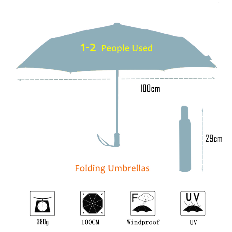 Folding Umbrella Female Windproof Paraguas Van Gogh Oil Painting Rain Women Quality Umbrellas