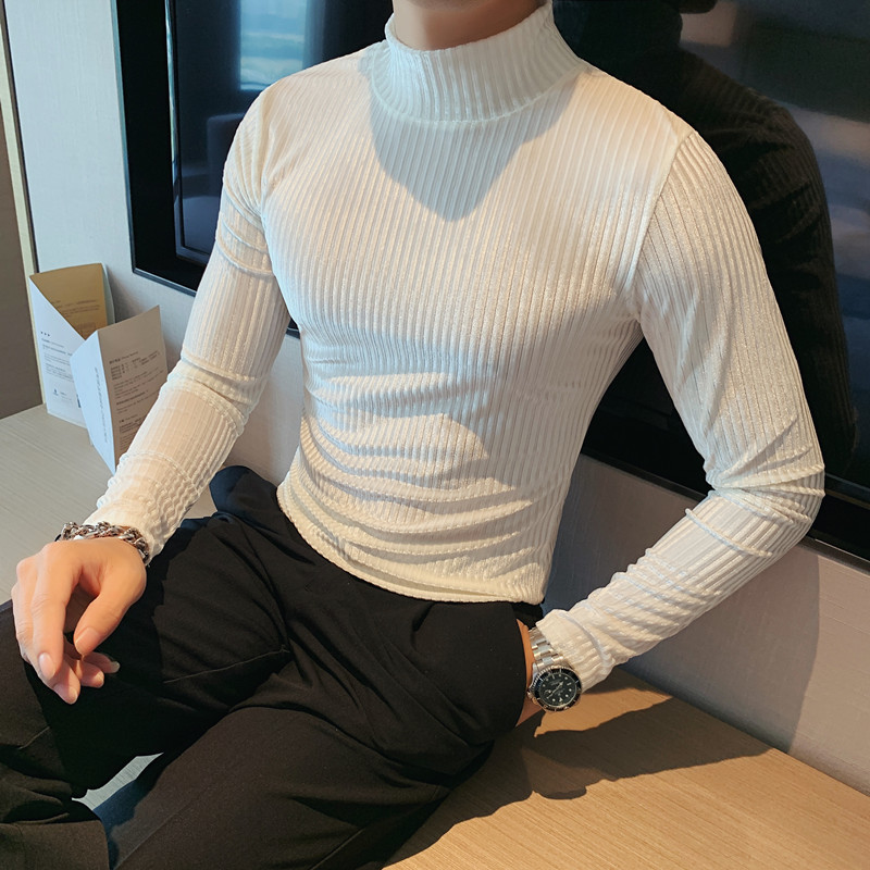 2021 Autumn New Long Veet Male Shirt All Game Streetwear Fine Casual Fit Turtleneck High t Homme 3xl-m Qfjn, Black
2021 Autumn New Long Veet Male Shirt All Game Streetwear Fine Casual Fit Turtleneck High t Homme 3xl-m Qfjn, Black