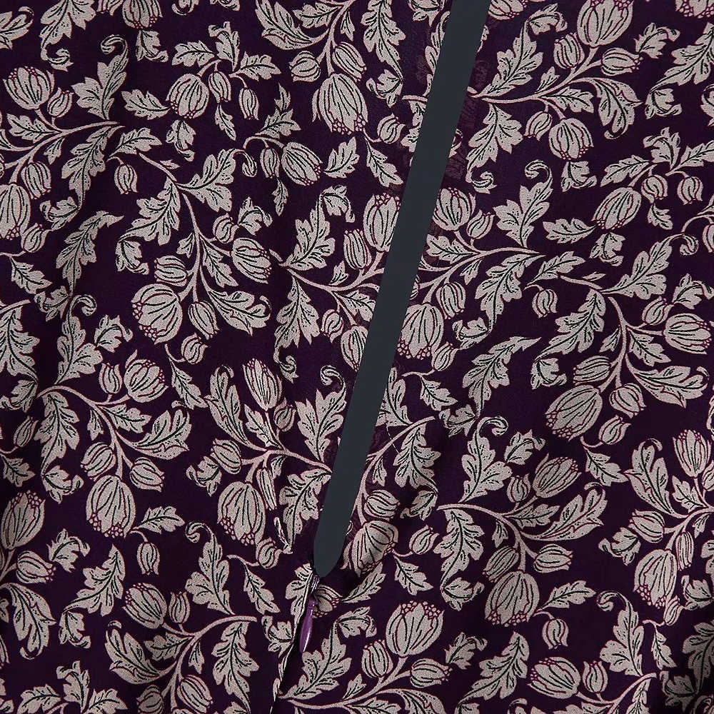 Women Printed Draped Short Dress V-neckline Ruffled Hem Vintage Retro Casual Elegant Chic Mini Woman Dresses 210709