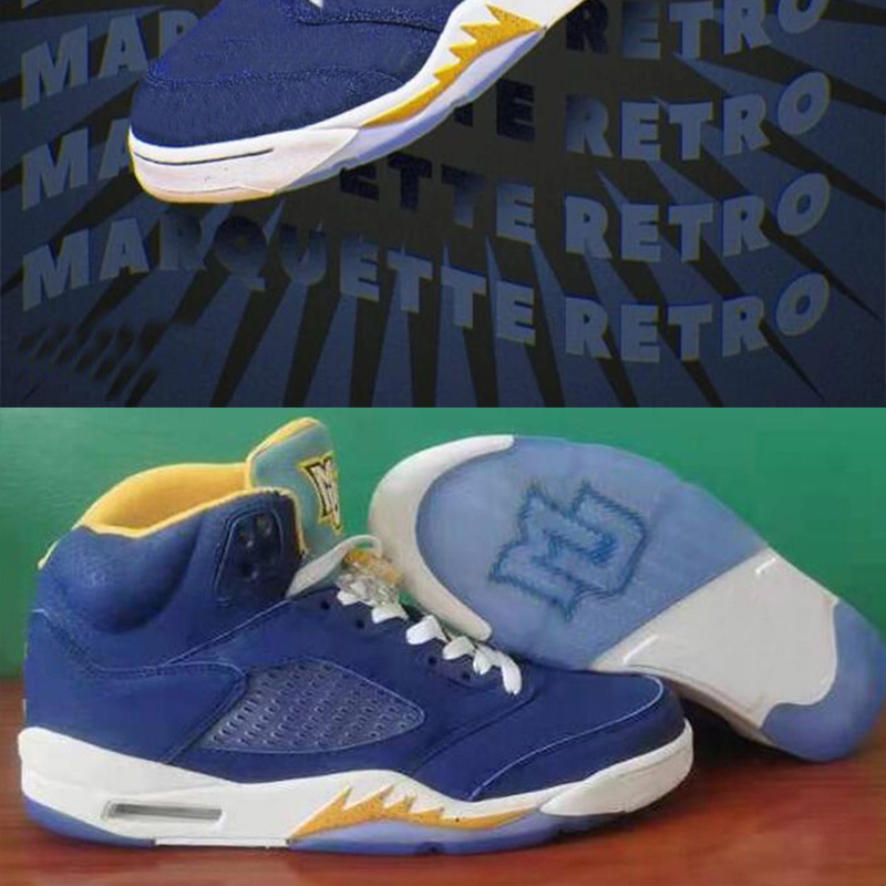 5 Marquette PE men Basketball Shoes 5s Dark blue yellow white outdoor Sports Sneakers Running Trainers With Box, Customize
5 Marquette PE men Basketball Shoes 5s Dark blue yellow white outdoor Sports Sneakers Running Trainers With Box, Customize