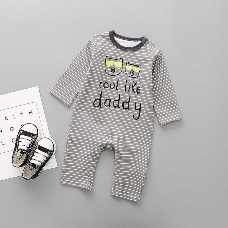 Spring and Autumn Baby MUMMY & DADDY Print Jumpsuit for Unisex casual Letter 210528