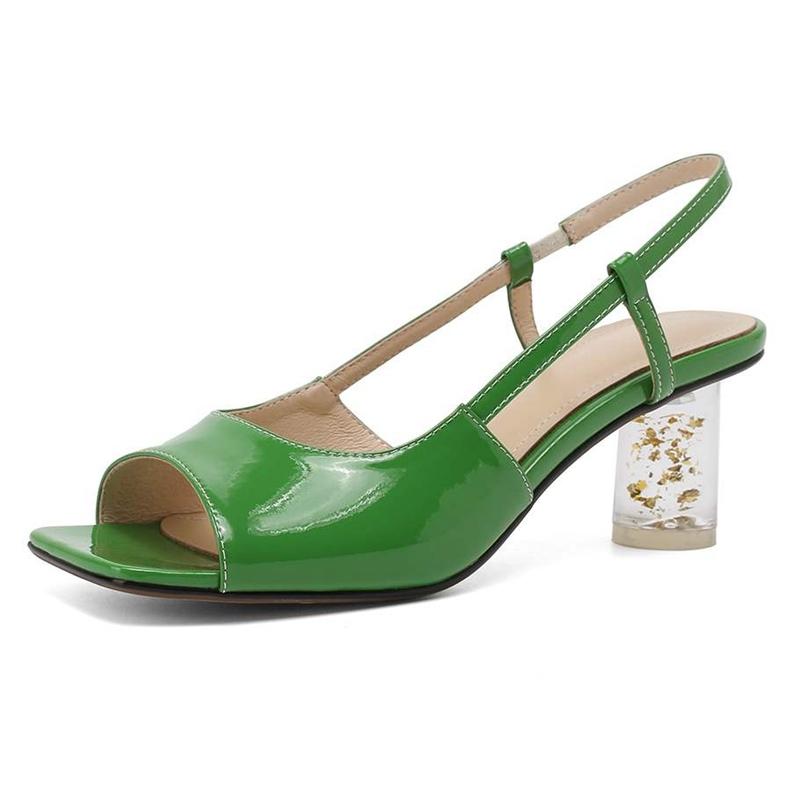 Dress Shoes Square Toe Peep Candy Colors Strange Crystal Transparent High Heel Fashion Mules Sandals Women L01, Green
Dress Shoes Square Toe Peep Candy Colors Strange Crystal Transparent High Heel Fashion Mules Sandals Women L01, Green