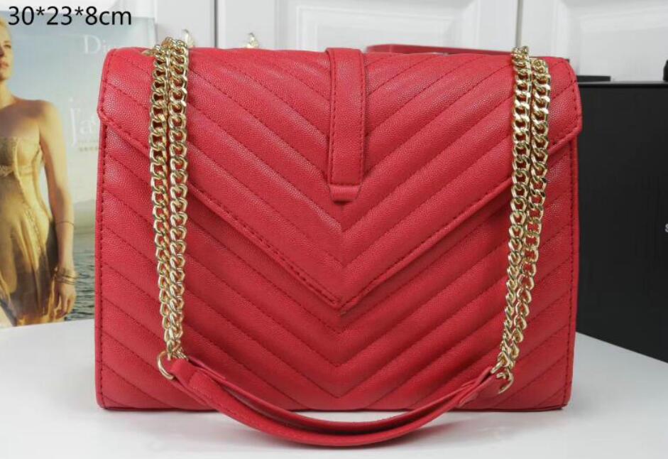 Fashion Cowhide Handbags top sheepskin caviar metal chain gold Handbag Genuine Leather bag Flip cover diagonal Shoulder Bags 30cm, Black
Fashion Cowhide Handbags top sheepskin caviar metal chain gold Handbag Genuine Leather bag Flip cover diagonal Shoulder Bags 30cm, Black