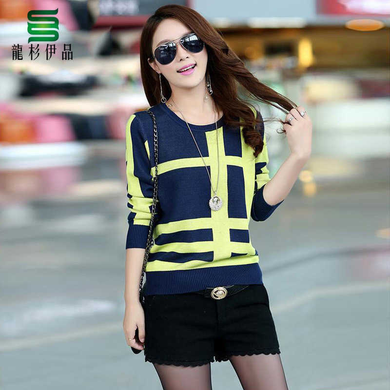 Womens Sweaters and Pullovers Spring Autumn Winter Christmas Sweater Women O-Neck Casual Kintted Bottoming Shirt Pull Femme 211018