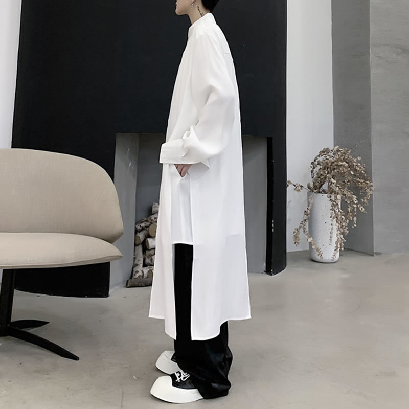XITAO Style Medium Blouse Casual Patchwork Full Sleeve Loose Solid Color Shirt Women Spring New Yamamoto Style Top DMY3984 210225