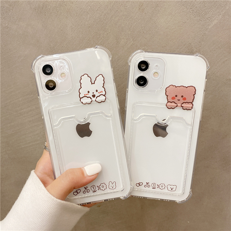 Cute Bear Cartoon Rabbit Shockproof Phone Cases For iPhone 11 12 13 Pro XS Max X XR Mini 7 8 6 Plus Soft Wallet Cover Card Holder, W-01
Cute Bear Cartoon Rabbit Shockproof Phone Cases For iPhone 11 12 13 Pro XS Max X XR Mini 7 8 6 Plus Soft Wallet Cover Card Holder, W-01