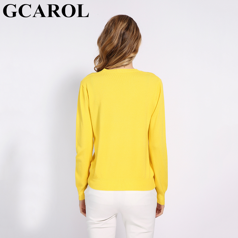 GCAROL Women Candy Knit Jumper Women 30% Wool Slim Sweater Spring Autumn WInter Soft Stretch Render Knit Pullover Knitwear S-3XL 210218