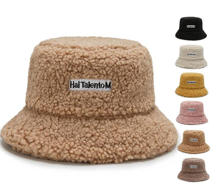 Women's fisherman hat autumn and winter fashion lamb wool leisure Plush basin hat GC