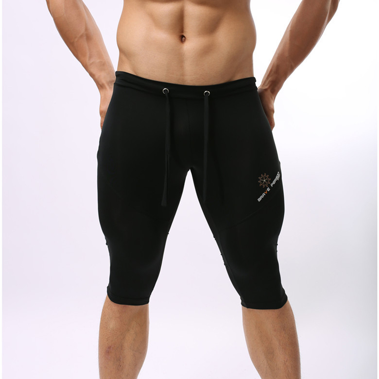 BRAVE PERSON Summer Style Breathable Mesh Men Tight casual Shorts Bodybuilding splid Mesh Shorts sexy Transparent Fitness shorts T200512
