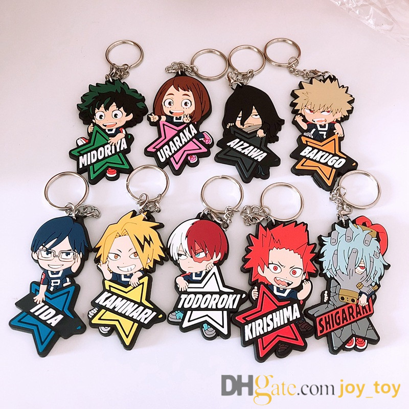 My Hero Academia Manga Keychain PVC Rubber Figures Toys one side Izuku Bakugo Todoroki Tenya Iida Tomura Shigaraki Japanese Cosplay Key Ring
My Hero Academia Manga Keychain PVC Rubber Figures Toys one side Izuku Bakugo Todoroki Tenya Iida Tomura Shigaraki Japanese Cosplay Key Ring