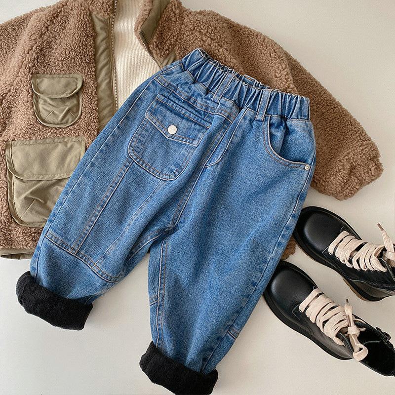 3-7 Years Winter Girls Boys Casual Jeans Pant Baby Kids Children Thick Warm Fleece Denim Trousers, As pic
3-7 Years Winter Girls Boys Casual Jeans Pant Baby Kids Children Thick Warm Fleece Denim Trousers, As pic