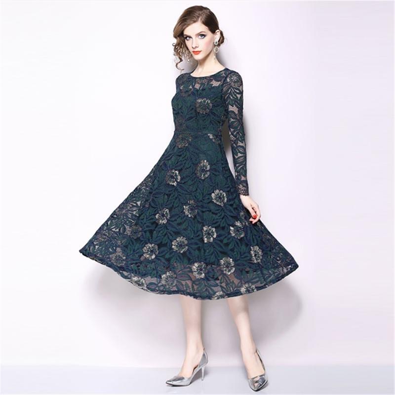 Casual Dresses Summer Women Long Dress Arrival Autumn Fashion Hollow Out Lace Big Swing Luxury Elegant Ladies Party
Casual Dresses Summer Women Long Dress Arrival Autumn Fashion Hollow Out Lace Big Swing Luxury Elegant Ladies Party