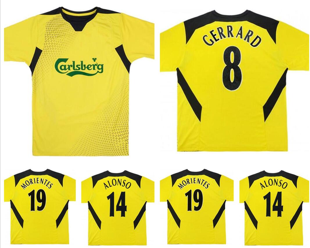 2004 2006 Alonso Gerrard retro soccer jersey 2005 Baros Hamann Carragher Luis Garcia Kewell Cisse vintage classic football shirt, Away epl jersey
2004 2006 Alonso Gerrard retro soccer jersey 2005 Baros Hamann Carragher Luis Garcia Kewell Cisse vintage classic football shirt, Away epl jersey