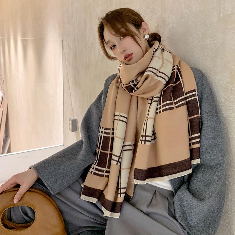 Hats, Scarves & Gloves Sets Classic British Plaid Imitation Cashmere Scarf For Women Double-sided Two-color Thick Warm Dual-use Fashion Long
Hats, Scarves & Gloves Sets Classic British Plaid Imitation Cashmere Scarf For Women Double-sided Two-color Thick Warm Dual-use Fashion Long