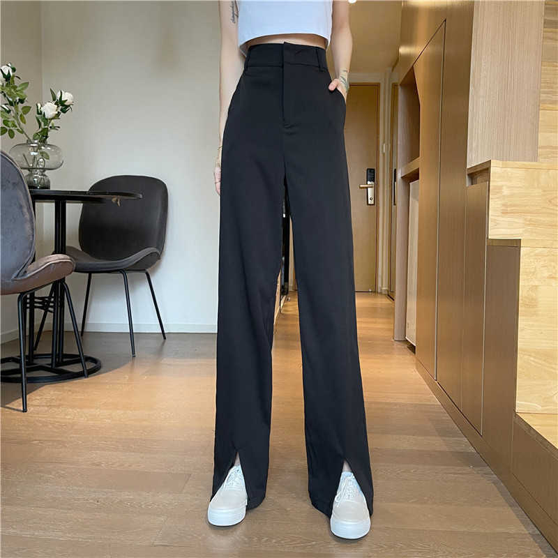 Real Shot Wide-Leg Pants Women's Summer Thin 2021 New Small Y0811