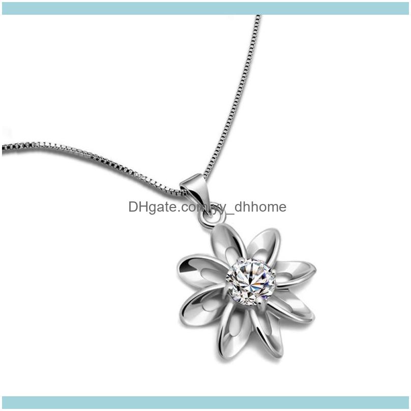 Necklaces & Pendants Jewelryclassic Tricolor Zircon Flower Pendant Necklace Womens 925 Sterling Sier Girl Box Pattern Chain Jewelry Aessorie
Necklaces & Pendants Jewelryclassic Tricolor Zircon Flower Pendant Necklace Womens 925 Sterling Sier Girl Box Pattern Chain Jewelry Aessorie