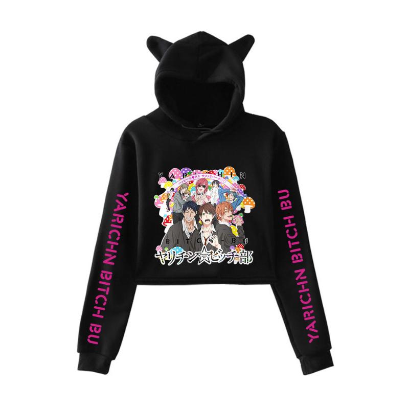 Women's Hoodies & Sweatshirts Hoodie Harajuku Streetwear Japanese Sleeve Girls Hip Hop Clothes Yarichin Bitch Club Pullover Cat Cropped With, Black
Women's Hoodies & Sweatshirts Hoodie Harajuku Streetwear Japanese Sleeve Girls Hip Hop Clothes Yarichin Bitch Club Pullover Cat Cropped With, Black