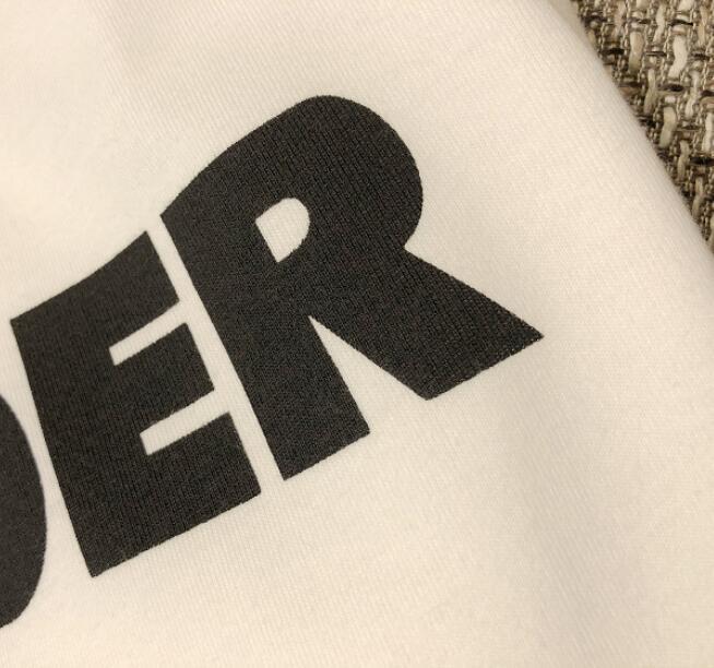 Women T-shirt Fashionable Fresh Letter Printing White Loose Short-sleeved Mid-length Men and Women Couple T-shirt 210302