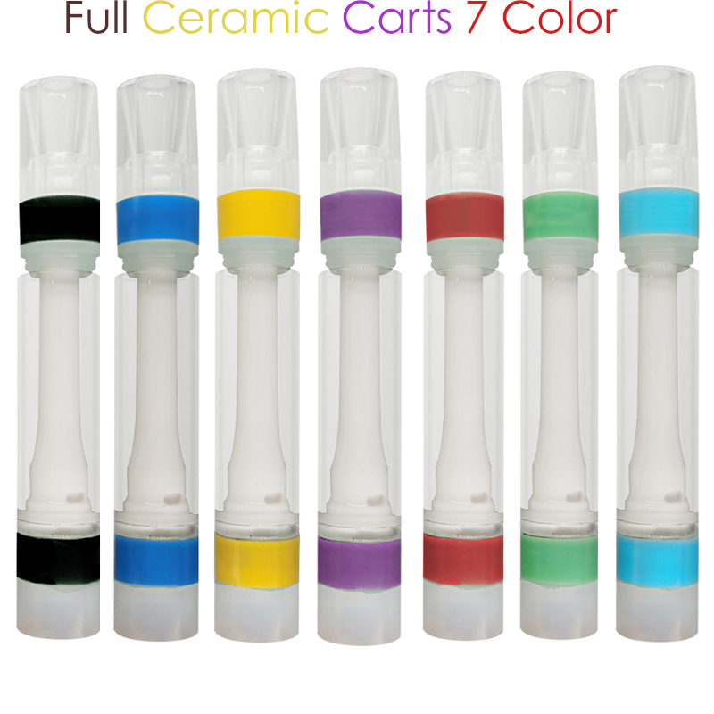 Full Ceramic Vapes Cartridges Vape Pens Carts Disposable Oil Atomizer 510 Thread Cartridge E cigarette 0.8ml 1.0ml Ceramic-Coil Vaporizer 7 colors Round Press Tips
Full Ceramic Vapes Cartridges Vape Pens Carts Disposable Oil Atomizer 510 Thread Cartridge E cigarette 0.8ml 1.0ml Ceramic-Coil Vaporizer 7 colors Round Press Tips