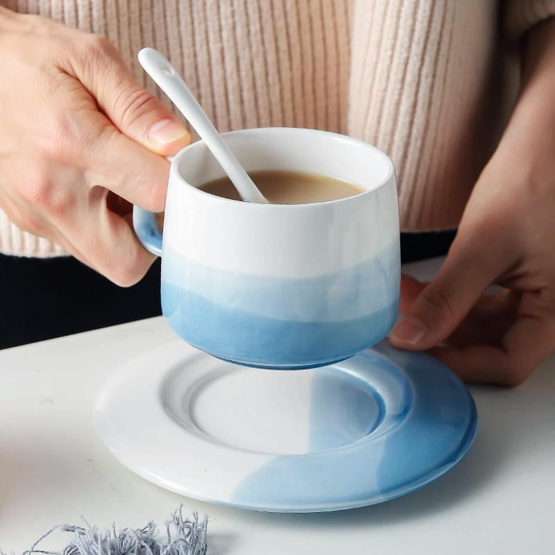 Cups & Saucers Luxry Ceramic INS 200ml Blue Pink Coffee Cup Set With Spoon Water Tea Milk Mug Drinkware Gift
Cups & Saucers Luxry Ceramic INS 200ml Blue Pink Coffee Cup Set With Spoon Water Tea Milk Mug Drinkware Gift