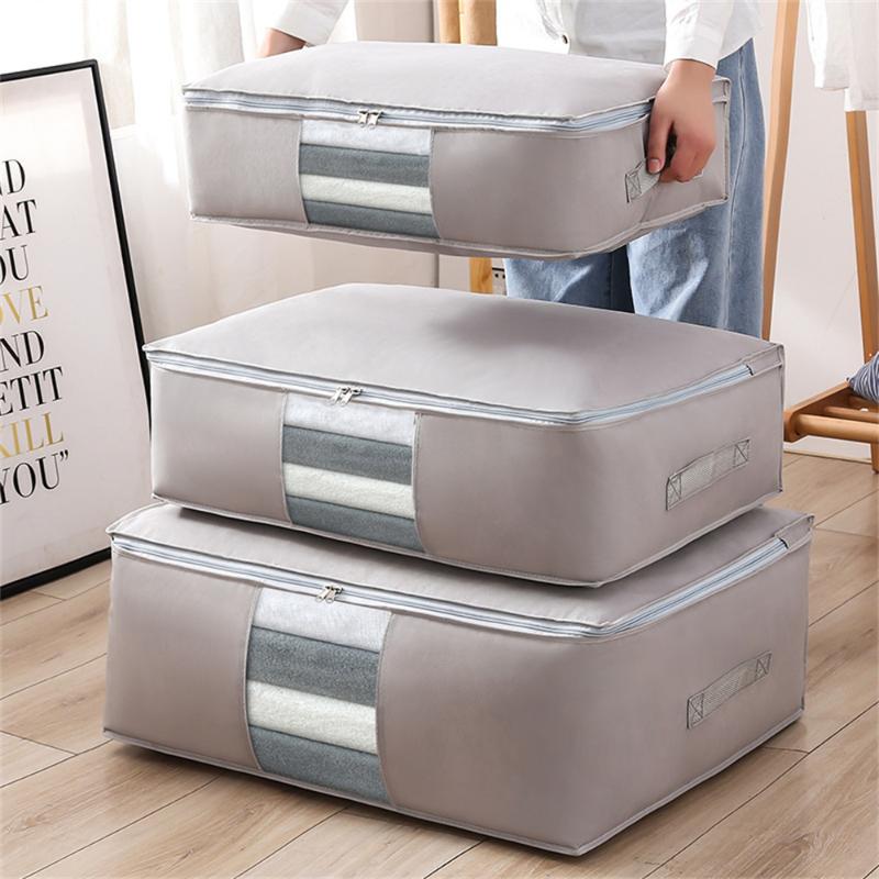 Clothing & Wardrobe Storage Foldable Box Portable Clothes Organizer Tidy Pouch Suitcase Non-woven Home Quilt Container Bag
Clothing & Wardrobe Storage Foldable Box Portable Clothes Organizer Tidy Pouch Suitcase Non-woven Home Quilt Container Bag