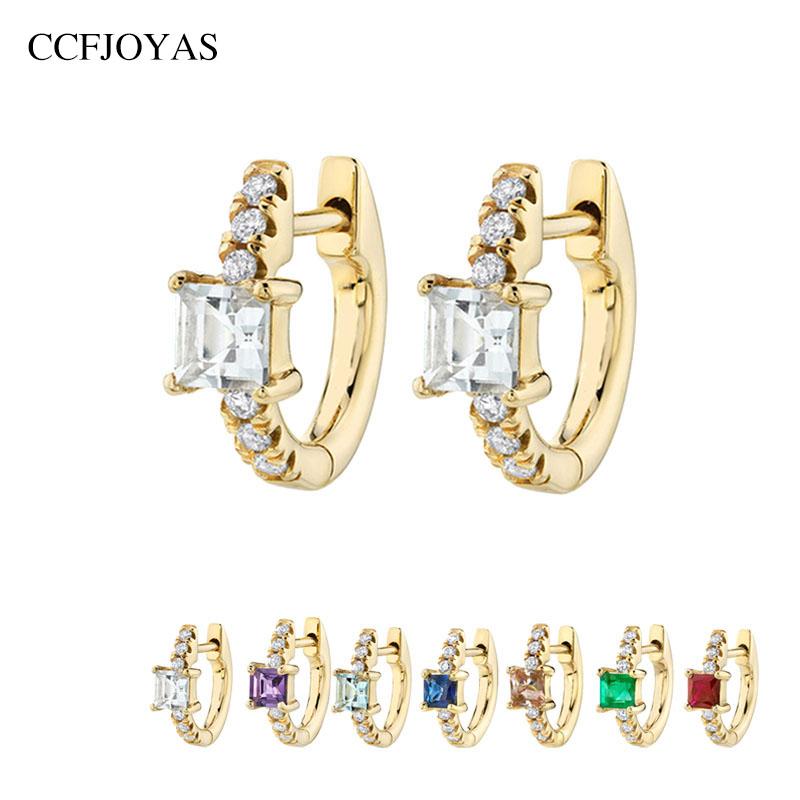 Hoop & Huggie CCFJOYAS Purple/white/green/blue/red Square Zircon Earrings 925 Sterling Silver Small For Women Fine Jewelry
Hoop & Huggie CCFJOYAS Purple/white/green/blue/red Square Zircon Earrings 925 Sterling Silver Small For Women Fine Jewelry