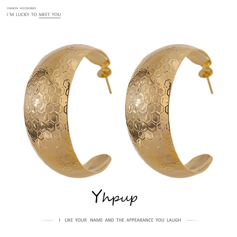 Hoop & Huggie Yhpup Fashion Big Metal Geometric Earrings Jewelry Charm Copper Gold Color Texture Bijoux Fantaisie Femme 2021
Hoop & Huggie Yhpup Fashion Big Metal Geometric Earrings Jewelry Charm Copper Gold Color Texture Bijoux Fantaisie Femme 2021