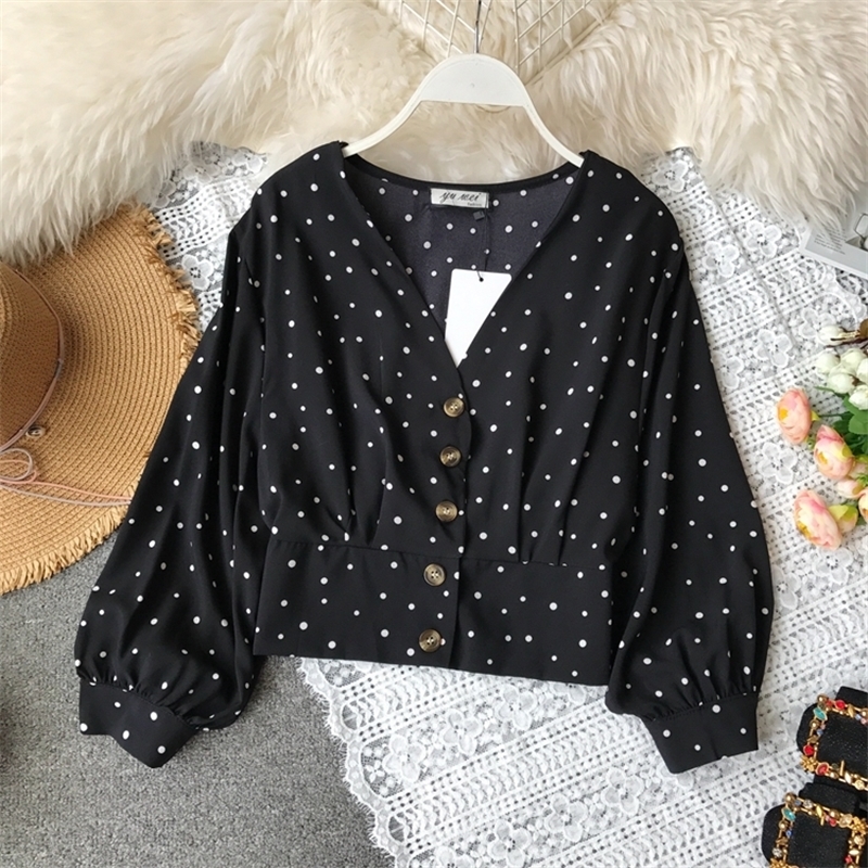 RUGOD Chiffon Women Blouses Single-breasted Elegant Boho Chic Style Summer Tops and Blouses Fashion Modis Blusas Mujer T200321