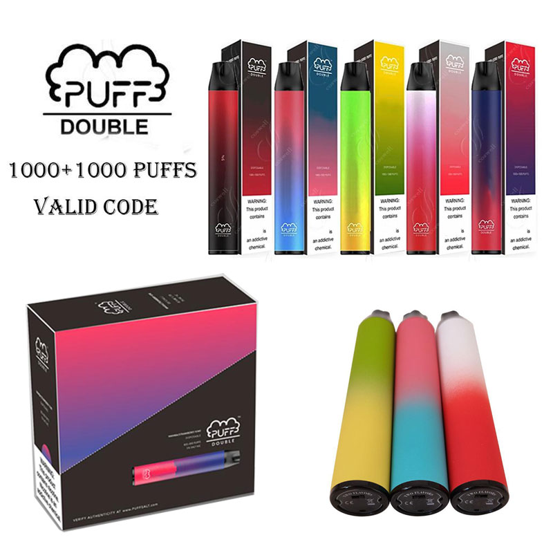 Puff Double 2 in 1 Disaposable cigarettes Vape Pen Price 2000 Puffs 6.0ml 5% Capacity Free 1100mah Battery 5 color Deliveried 3-7days
Puff Double 2 in 1 Disaposable cigarettes Vape Pen Price 2000 Puffs 6.0ml 5% Capacity Free 1100mah Battery 5 color Deliveried 3-7days