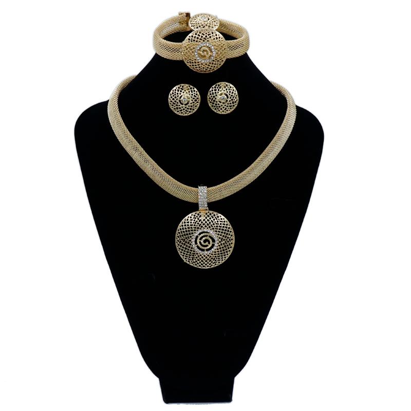Earrings & Necklace 2021 Fashion Exquisite Noble Gold Wholesale Nigerian Wedding Women Accessories Jewelry Set Bran T0012, As pic
Earrings & Necklace 2021 Fashion Exquisite Noble Gold Wholesale Nigerian Wedding Women Accessories Jewelry Set Bran T0012, As pic