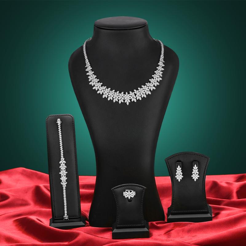 Earrings & Necklace GODKI Flower Charms 4pc African Jewelry Set For Women Party Gift Dubai Cubic Zircon Nigeria Wedding Sets, Silver
Earrings & Necklace GODKI Flower Charms 4pc African Jewelry Set For Women Party Gift Dubai Cubic Zircon Nigeria Wedding Sets, Silver