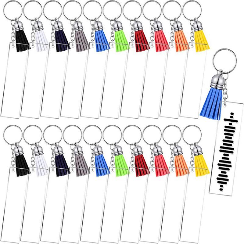 Keychains Acrylic Clear Rectangular Keychain Set Blanks DIY For Valentine's Day Ornament Gift
Keychains Acrylic Clear Rectangular Keychain Set Blanks DIY For Valentine's Day Ornament Gift