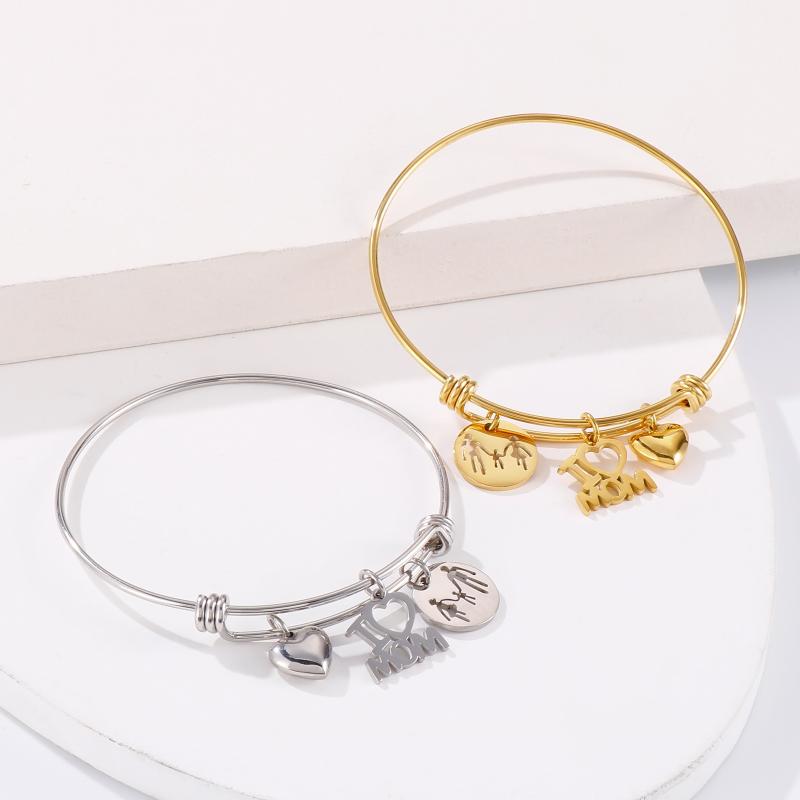 Bangle Stainless Steel DIY Heart-shaped Letter Charm Bracelets And For Women 50-65 Mm Jewelry Looking Supplies Expandable
Bangle Stainless Steel DIY Heart-shaped Letter Charm Bracelets And For Women 50-65 Mm Jewelry Looking Supplies Expandable