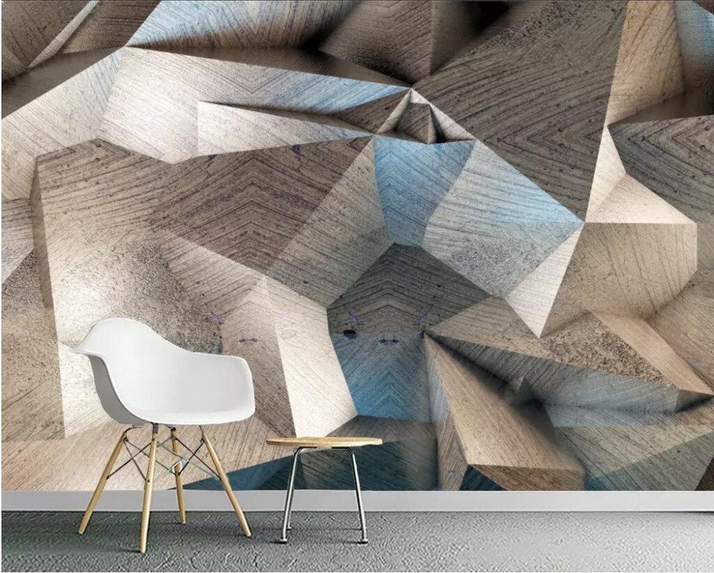 Custom wallpaper 3d photo mural abstract solid square geometric background wall paper