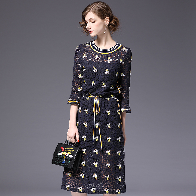2021 New Vero Novo Feminino Trs Quartos Manga Bordado De Renda Senhora Moda Elegante Vestidos Para Meninas Vestido Robe Tew8, Dark blue
2021 New Vero Novo Feminino Trs Quartos Manga Bordado De Renda Senhora Moda Elegante Vestidos Para Meninas Vestido Robe Tew8, Dark blue