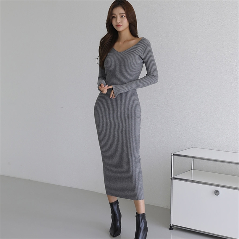 maxi Knitting korean ladies Long Sleeve v neckwarm Sweater Office party Dress for women china clothing 210602, Gray
maxi Knitting korean ladies Long Sleeve v neckwarm Sweater Office party Dress for women china clothing 210602, Gray