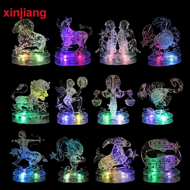 Assembly Horoscope 3D Crystal Puzzle Flashing LED Light Kids 12 Constellations Horoscope Jigsaw Puzzle Toys For Kids Gifts } Y200413
Assembly Horoscope 3D Crystal Puzzle Flashing LED Light Kids 12 Constellations Horoscope Jigsaw Puzzle Toys For Kids Gifts } Y200413