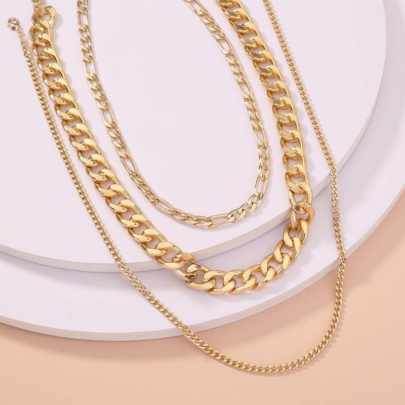 Chains Punk Jewelry Hip Hop Gold Color Layers Short Necklace For Girls Chunky Chain Fashion Charm Wholesale
Chains Punk Jewelry Hip Hop Gold Color Layers Short Necklace For Girls Chunky Chain Fashion Charm Wholesale