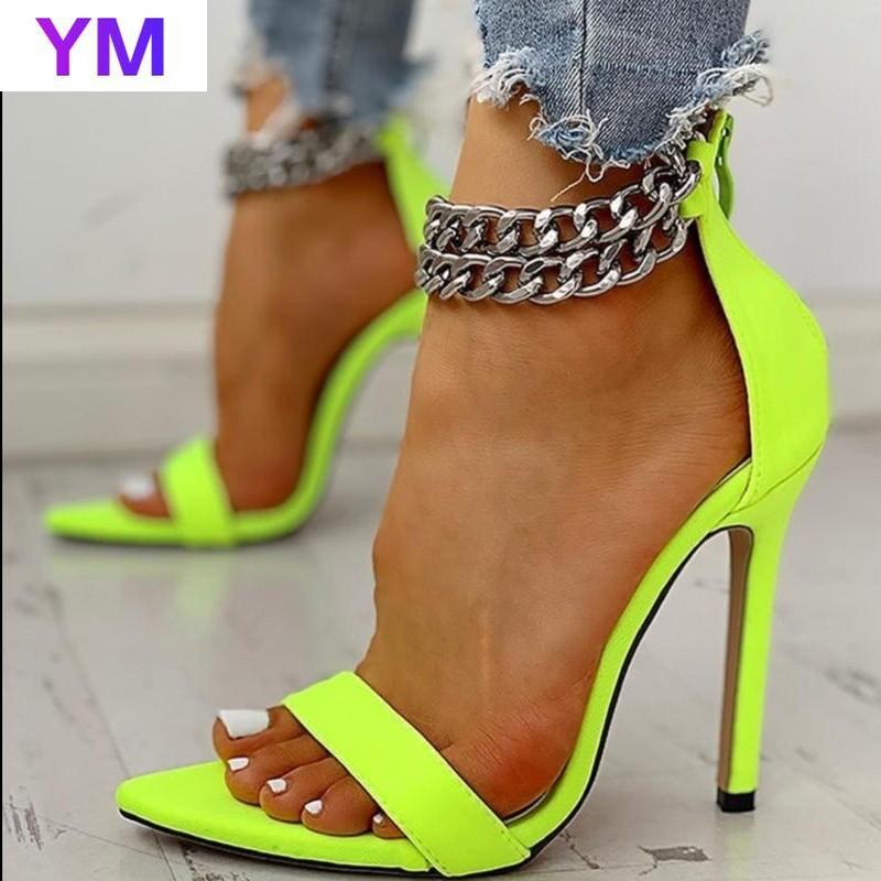 Dress Shoes Fluorescent Sandals Women Sexy Pointed Toe Chain Design Thin High Heel Ladies Stiletto Heels Wedding Shoes36-43, Black
Dress Shoes Fluorescent Sandals Women Sexy Pointed Toe Chain Design Thin High Heel Ladies Stiletto Heels Wedding Shoes36-43, Black