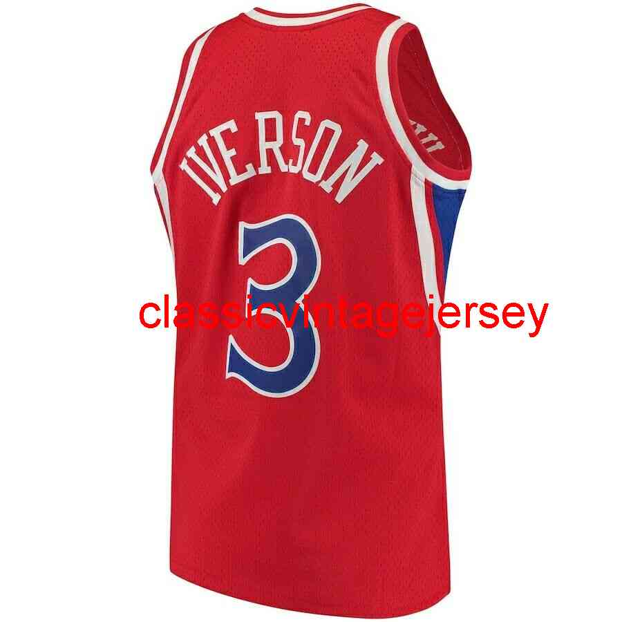 Men Women Youth Mitchell & Ness 1996-97 IVERSON GOLD ROOKIE RED Jersey Embroidery Custom Any Name Number -5XL 6XL 
Men Women Youth Mitchell & Ness 1996-97 IVERSON GOLD ROOKIE RED Jersey Embroidery Custom Any Name Number -5XL 6XL