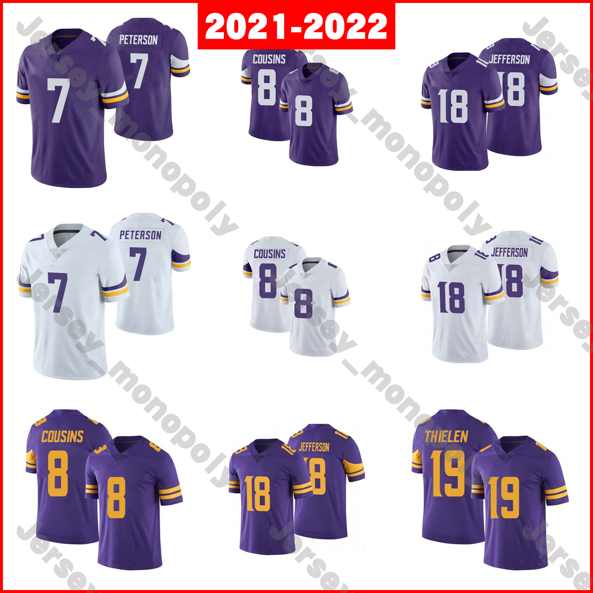 2021 Football Jerseys 7 Patrick Peterson 8 Kirk Cousins 18 Justin Jefferson 19 Adam Thielen 22 Harrison Smith 33 Dalvin Cook, As
2021 Football Jerseys 7 Patrick Peterson 8 Kirk Cousins 18 Justin Jefferson 19 Adam Thielen 22 Harrison Smith 33 Dalvin Cook, As