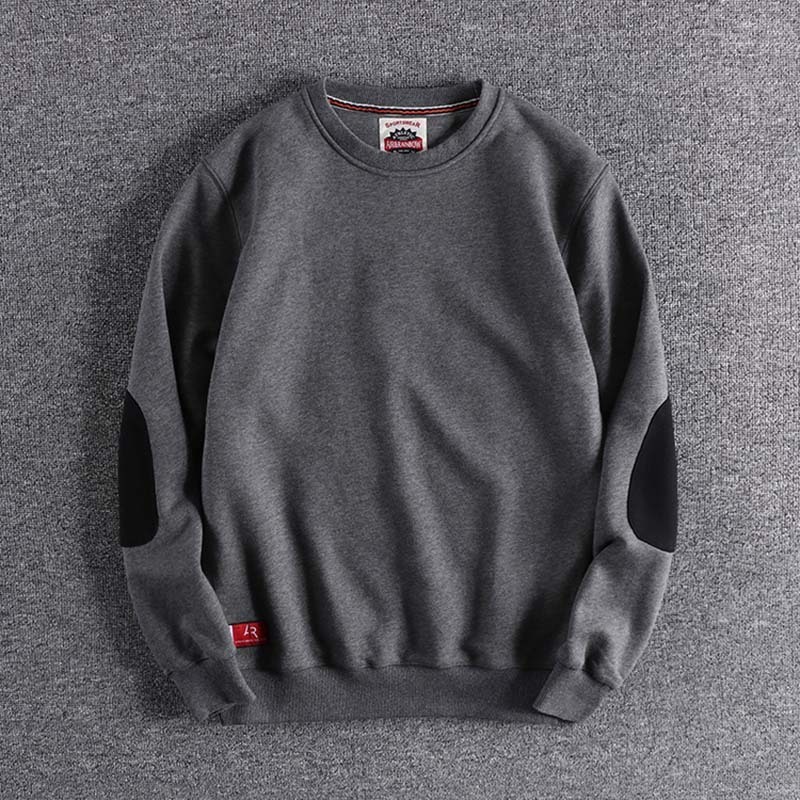 Winter cashmere warm sleeves stitching young men's original singlenecked foreign trade tops plus size causal shirts sale L 201020