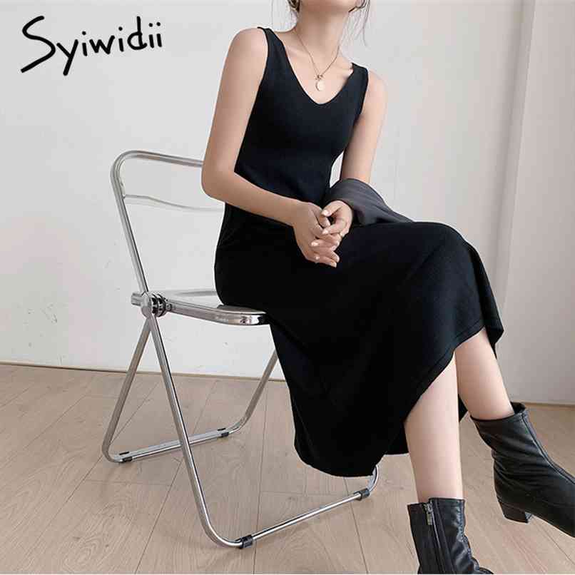 Knitted Dress for Women Black Midi Long Empire Sleeveless A-line Loose V Neck Dresses Spring Summer Korean Fashion 210607, Deep coffee
Knitted Dress for Women Black Midi Long Empire Sleeveless A-line Loose V Neck Dresses Spring Summer Korean Fashion 210607, Deep coffee