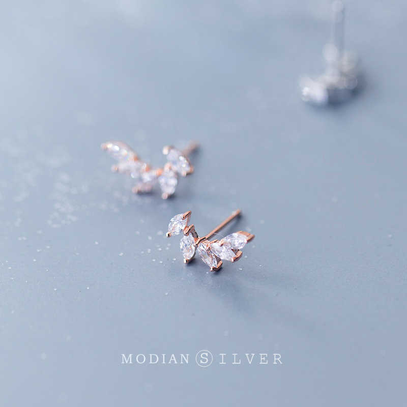 Sparkling Rhombus Clear Zircon Feather Stud Earrings 100% Real 925 Sterling Silver Rose Gold Color Jewelry For Women 210707
Sparkling Rhombus Clear Zircon Feather Stud Earrings 100% Real 925 Sterling Silver Rose Gold Color Jewelry For Women 210707